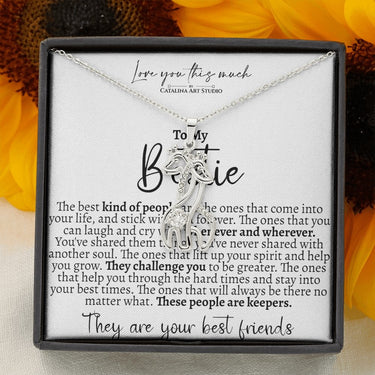 Personalized Giraffe Necklace - Love You This Much